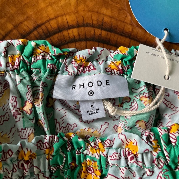 NWT Multicolor Stripe Floral Crop Top Size Small - Picture 6 of 7